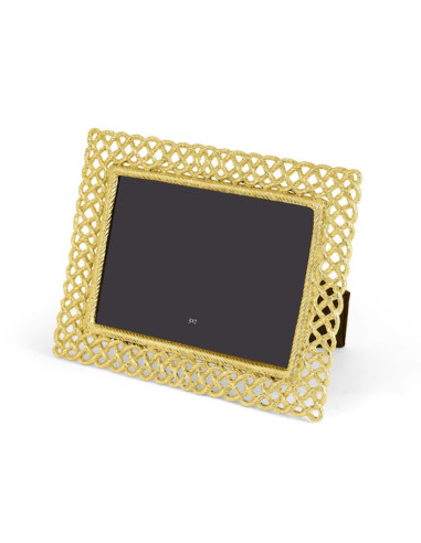 Love knot photo frame in gilded...