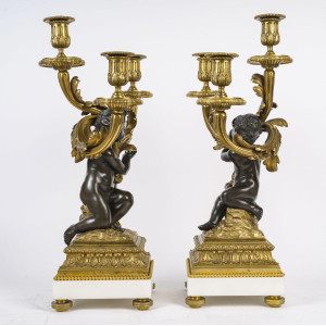 Pareja de candelabros de... 2