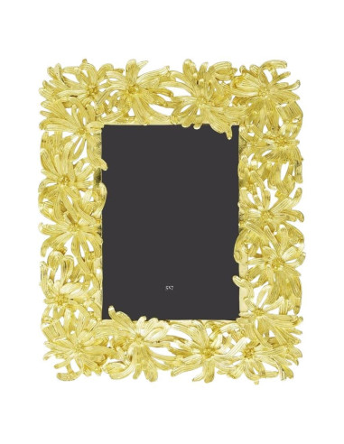 Dahlia-decorated photo frame in...