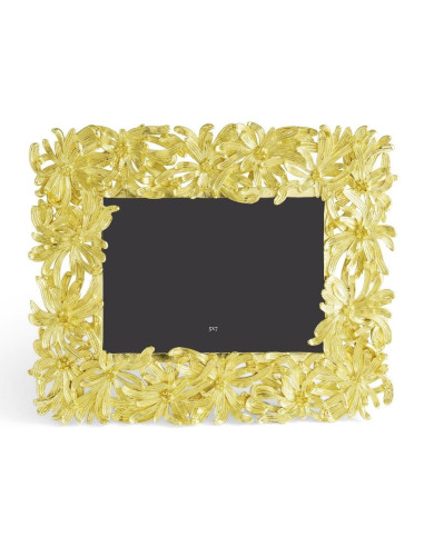 Dahlia-decorated photo frame in...