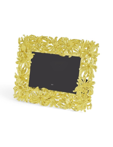 Dahlia-decorated photo frame in...
