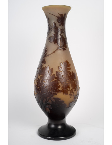 盖莱花瓶，新艺术时期，珍珠粉，1900 年，已签约。