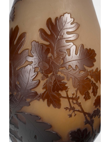 盖莱花瓶，新艺术时期，珍珠粉，1900 年，已签约。