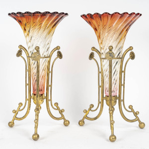 A pair of Baccarat crystal...