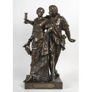Gran escultura de bronce de...