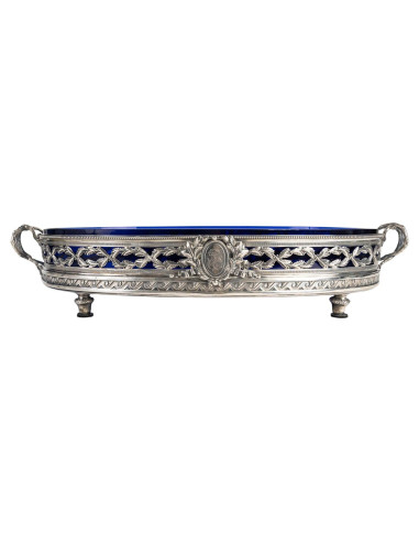 Solid silver planter with original...