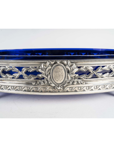 Solid silver planter with original...