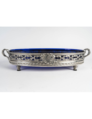 Solid silver planter with original...