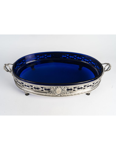 Solid silver planter with original...