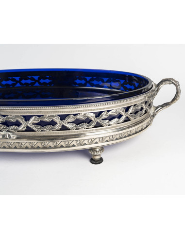 Solid silver planter with original...