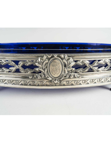 Solid silver planter with original...