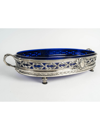 Solid silver planter with original...