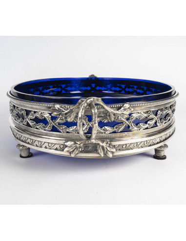 Solid silver planter with original...