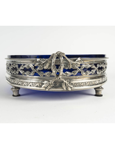 Solid silver planter with original...
