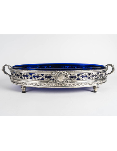Solid silver planter with original...