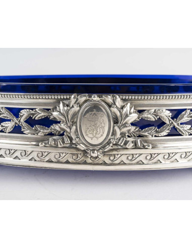 Solid silver planter with original...
