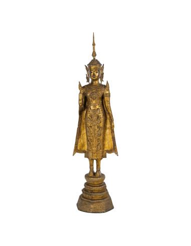 Sculpture de Bouddha debout en bronze...