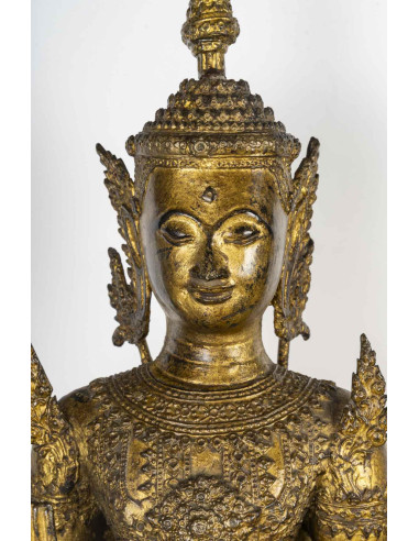 青铜镀金立佛雕塑，18 世纪，亚洲艺术。