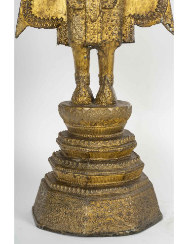 Sculpture de Bouddha debout en bronze...