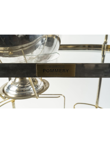 20 世纪的 Pommery 镀铬金属香槟手推车。
