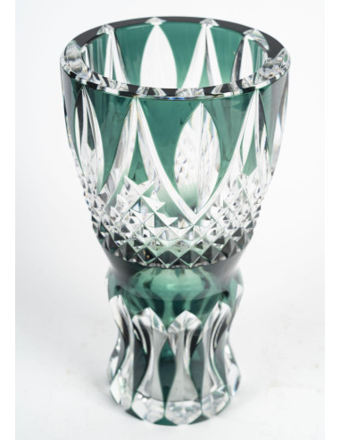 Val Saint Lambert 水晶花瓶，20 世纪初，拿破仑三世风格。
