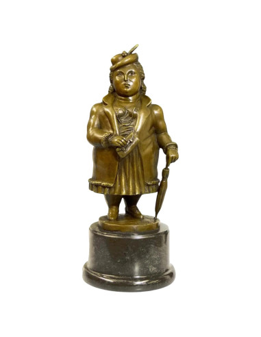 仿费尔南多-波特罗的青铜雕塑，当代艺术，21 世纪。
