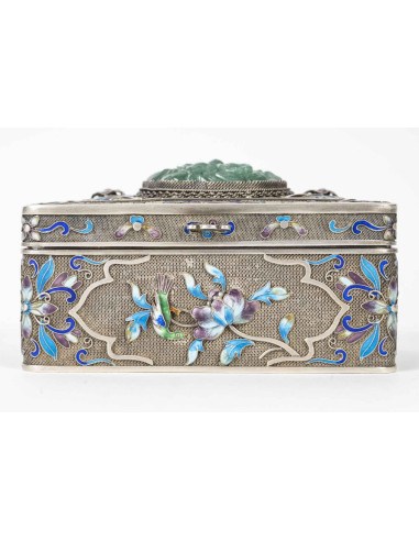 Caixa em prata esmaltada e cloisonné...