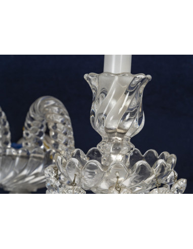 一对巴卡拉水晶壁灯，19 世纪，拿破仑三世时期。