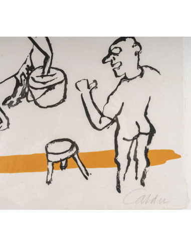 石版画，彩色蚀刻版画，《奶牛》，1976 年，亚历山大-考尔德。