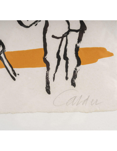 石版画，彩色蚀刻版画，《奶牛》，1976 年，亚历山大-考尔德。
