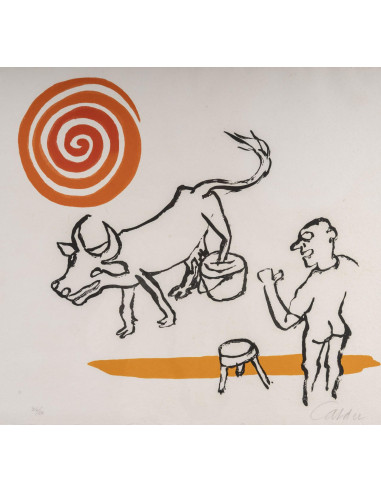 Lithographie, eau-forte en couleur,...
