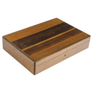 Cigar case, veneered wood,... 2