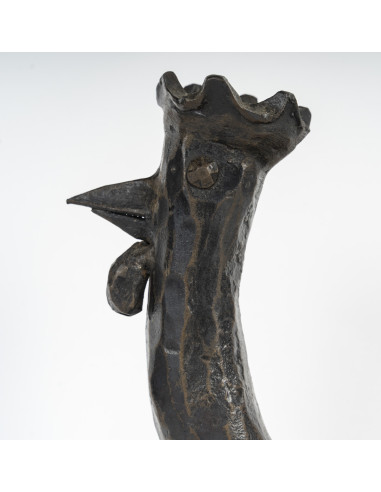 烛台，锻铁锤打公鸡，1940 年，20 世纪