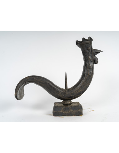 烛台，锻铁锤打公鸡，1940 年，20 世纪