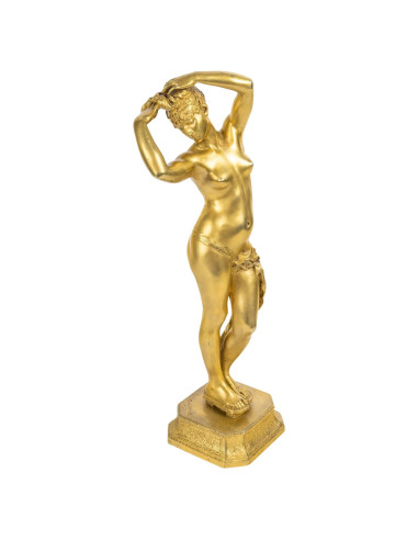 Escultura de bronce dorado de una...
