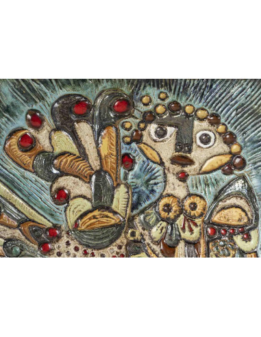 罗兰-佐贝尔的陶瓷绘画，约 1960-1970 年。