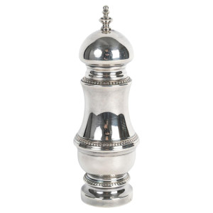 Silver-plated pepper pot,...