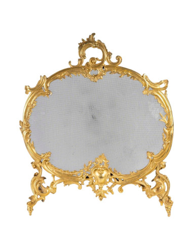 Louis XVI style ormolu fireplace screen.