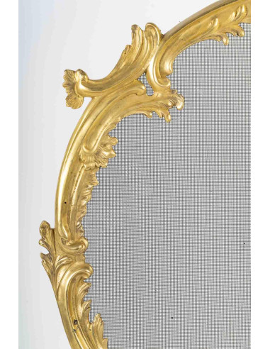 Louis XVI style ormolu fire screen.