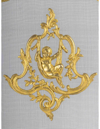 Large ormolu fire screen in the Louis...