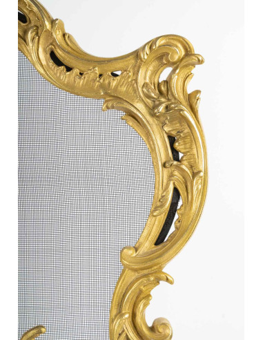 Large ormolu fire screen in the Louis...