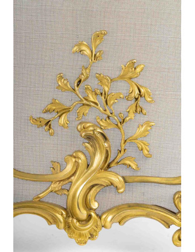Rare ormolu fire screen in the Louis...