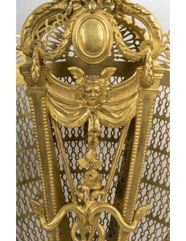 Large Napoleon III period ormolu fire...