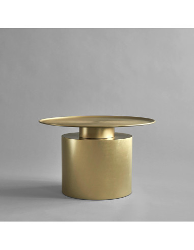 Pilier 型茶几，电镀金属现代雕塑设计，当代作品。
