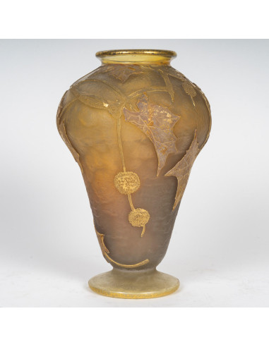 Daum, Nancy pâte de verre vase, early...