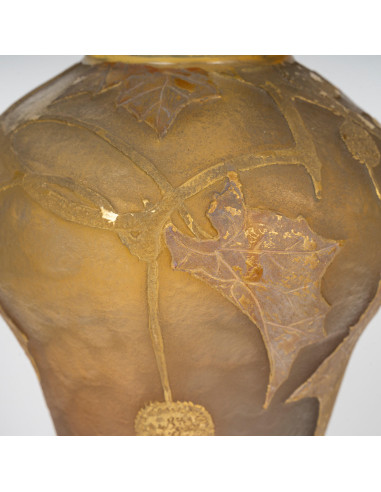 Daum, Nancy pâte de verre vase, early...