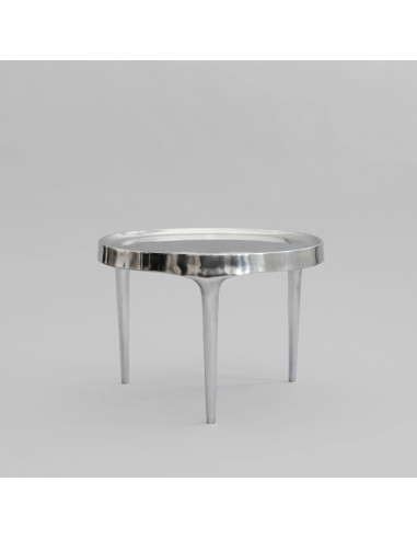 Coffee table, cast and chromed...