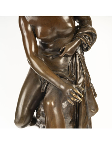 莱昂-皮莱特（Léon Pilet）制作的棕色青铜雕塑，19 世纪。
