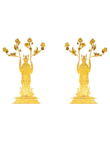 Pareja de apliques de ormolu, circa...
