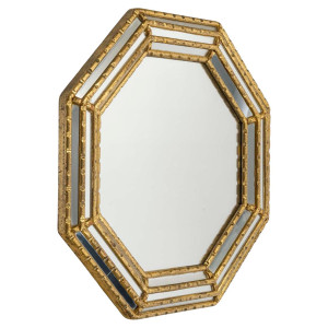 Specchio in stucco dorato e...
